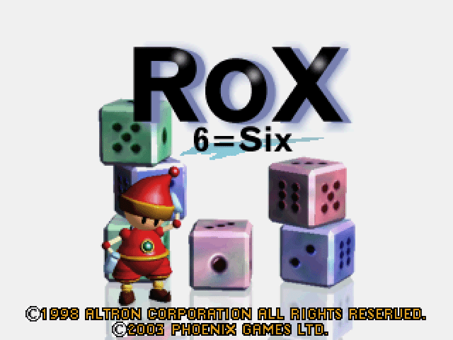 Rox title screen for Playstation
